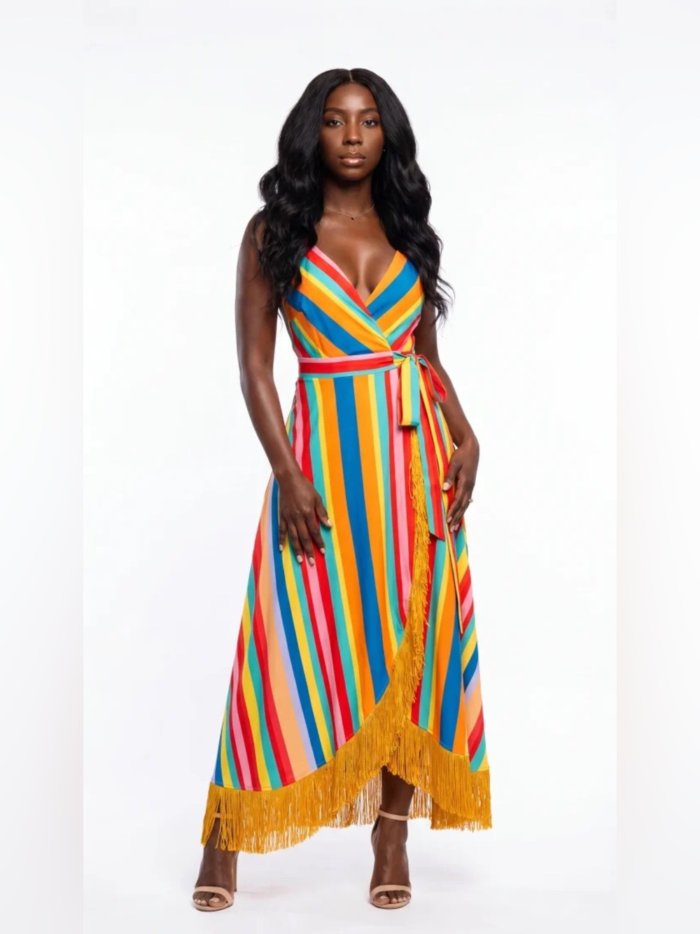 AVANT-GARDE WRAP MAXI DRESS